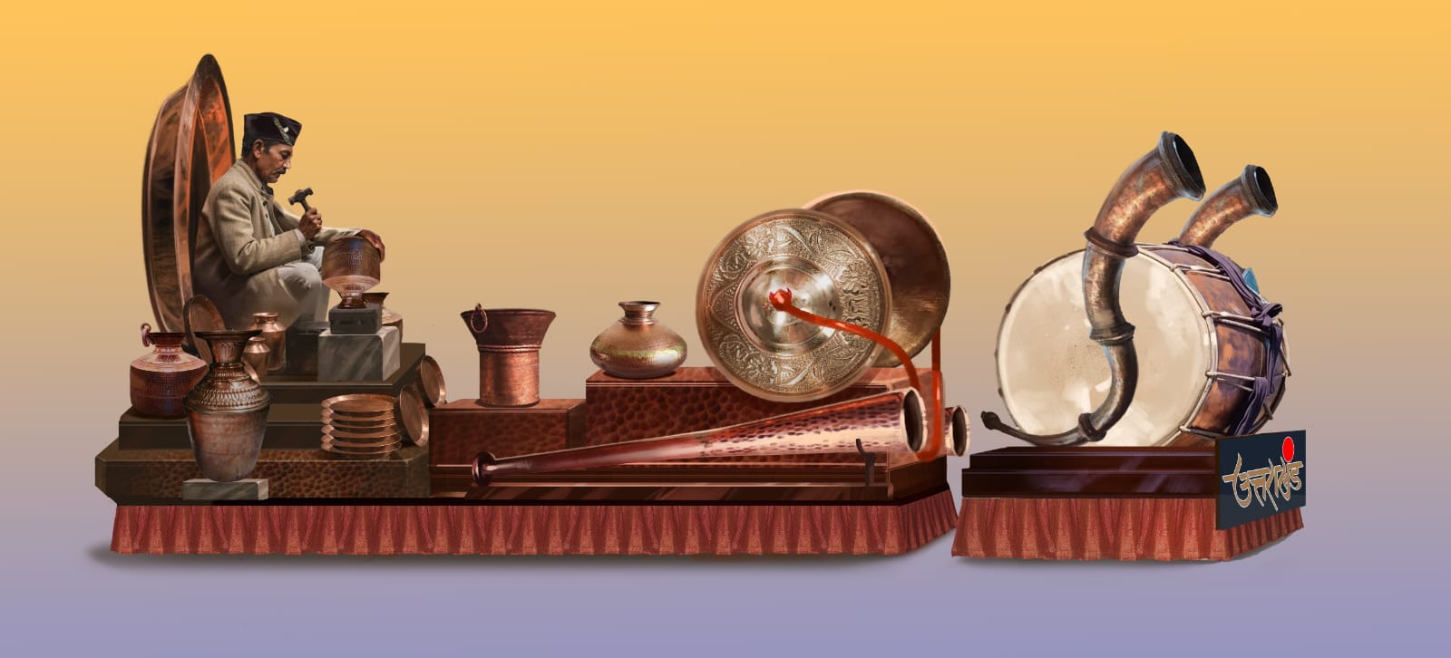 उत्तराखंड की झांकी ‘आत्मनिर्भर उत्तराखण्ड’ थीम पर होगी , प्रदर्शिततांबे की पारंपरिक कला को दिखाएगी शिल्प विरासत और आजीविका